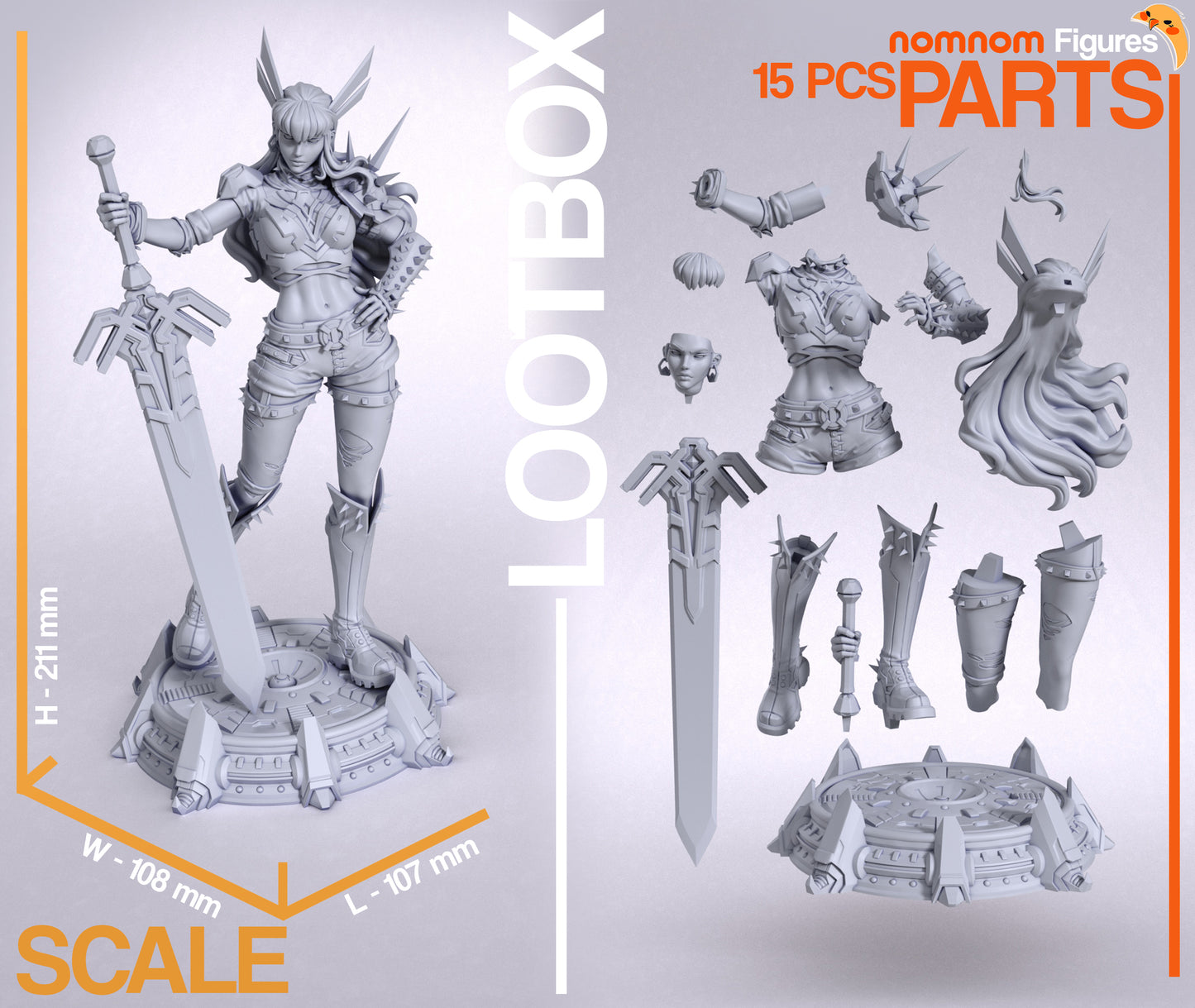 Unpainted Nom Nom Magik Marvel Rivals image 2