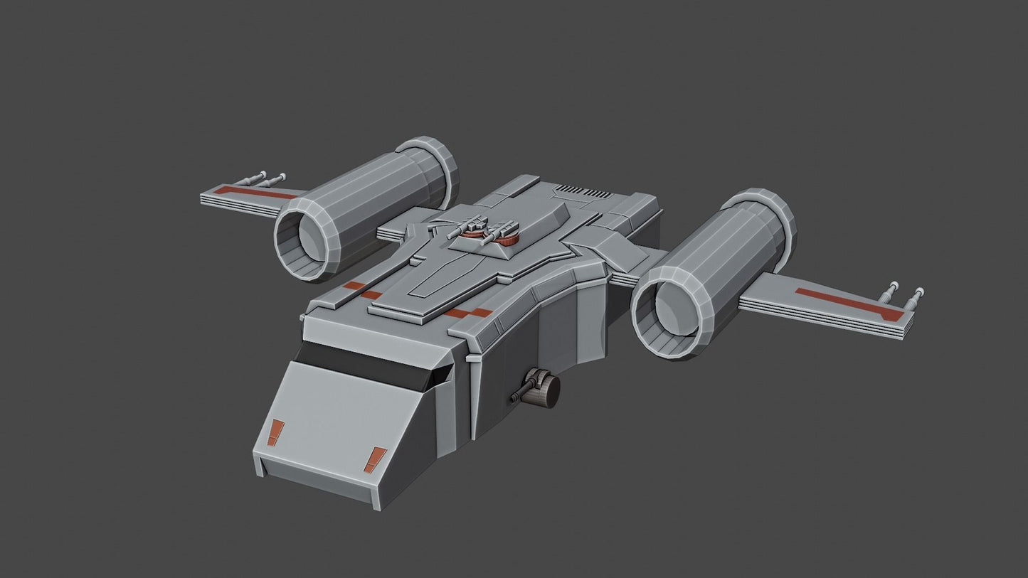 Unpainted Warplane star wars spaceship image 1