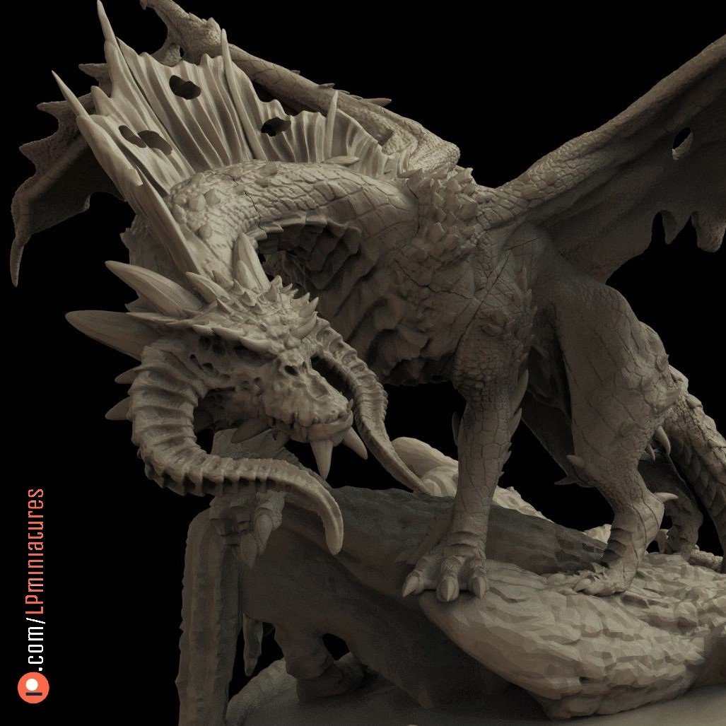 Unpainted BLACK DRAGON (FAN-MADE) BY LP MINIATURES (LPMINIATURES) image 1