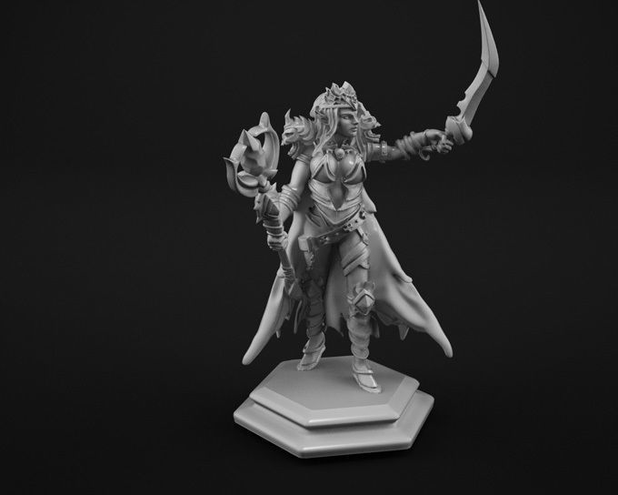 Unpainted Dark Elf image 2