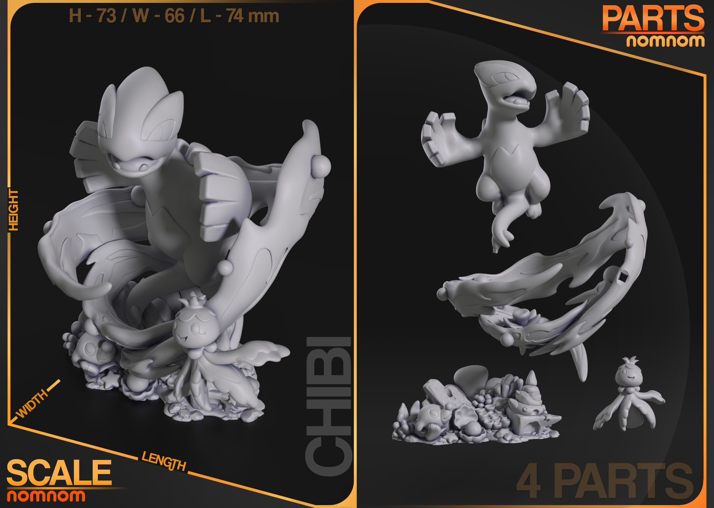 Unpainted Chibi Lugia from Pkemon image 3