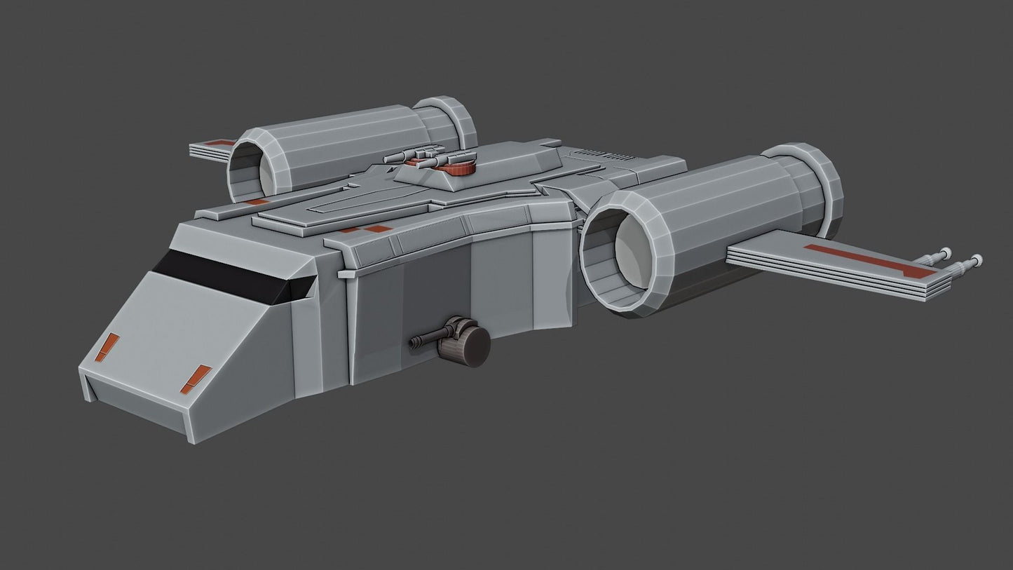 Unpainted Warplane star wars spaceship image 2