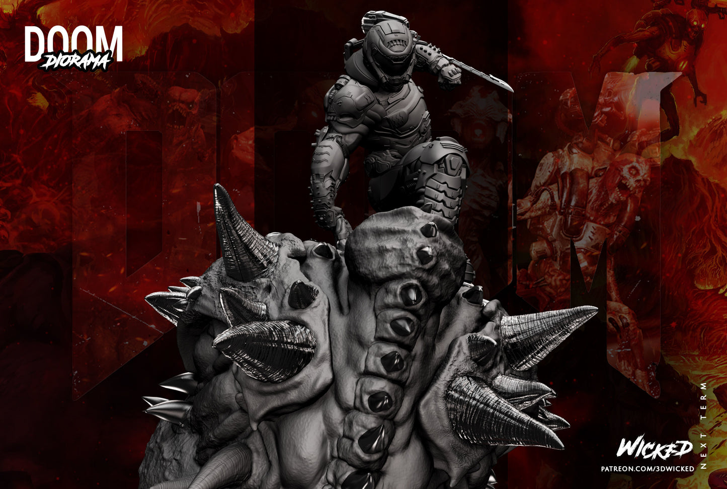 Unpainted Doom Guy Doom Eternal Dioramas image 3