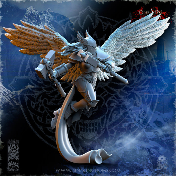Unpainted Stormwolves Valkyrie Two Hammers image 1