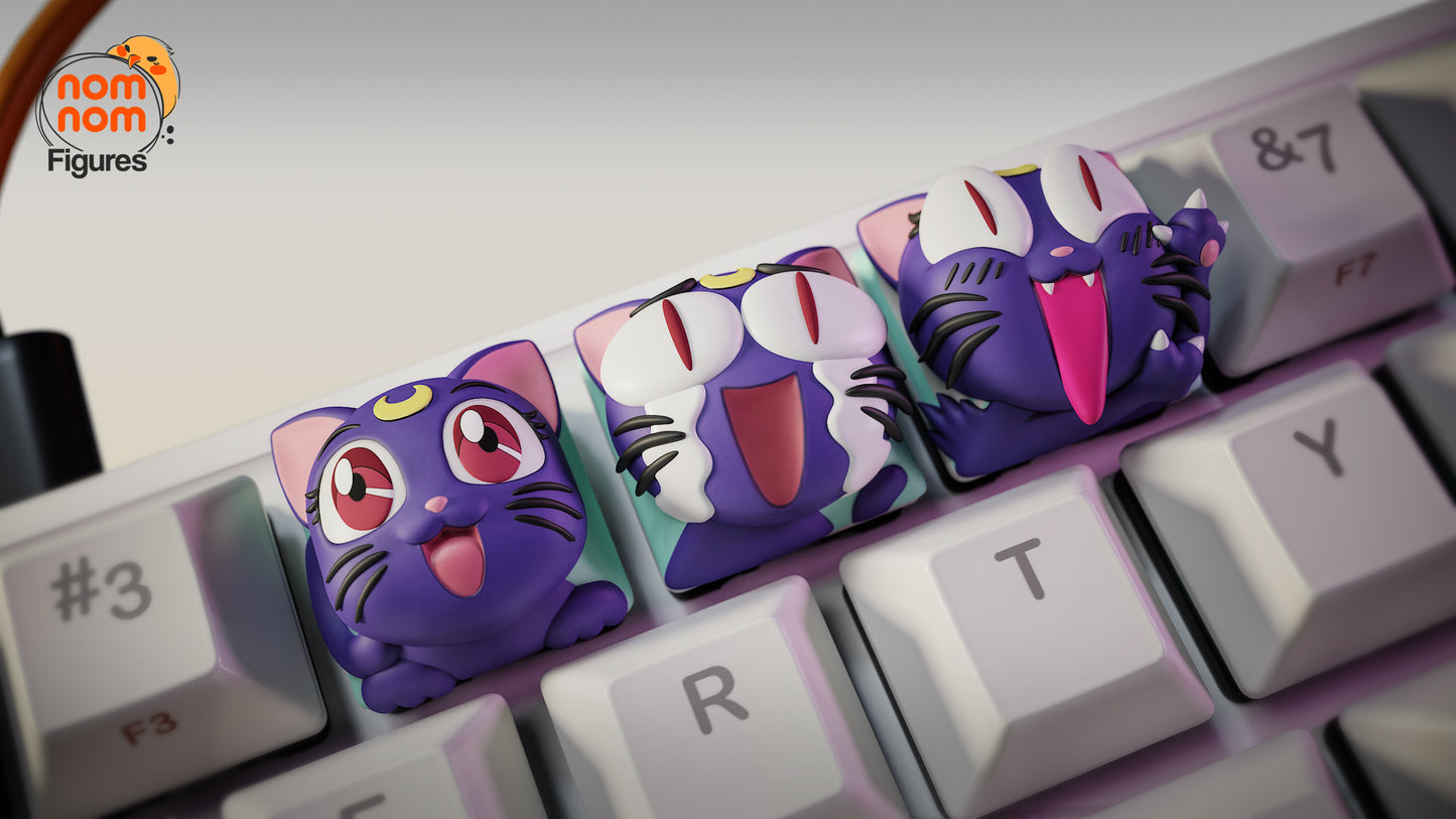 Unpainted Nom Nom Luna Sailor Moon Key Caps