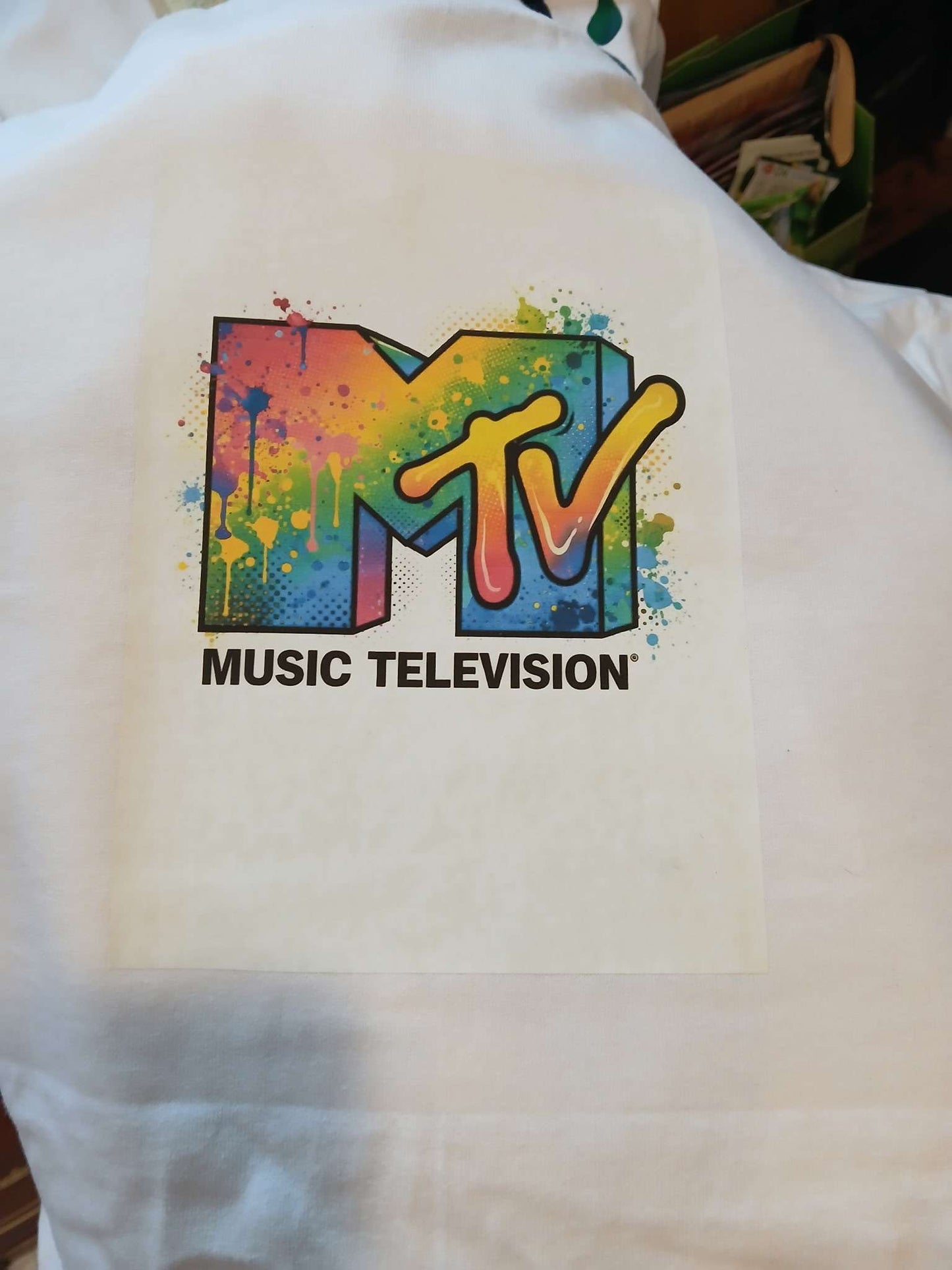 Short Sleeve T Shirt MTV T Shirt Silk Screen 100% cotton