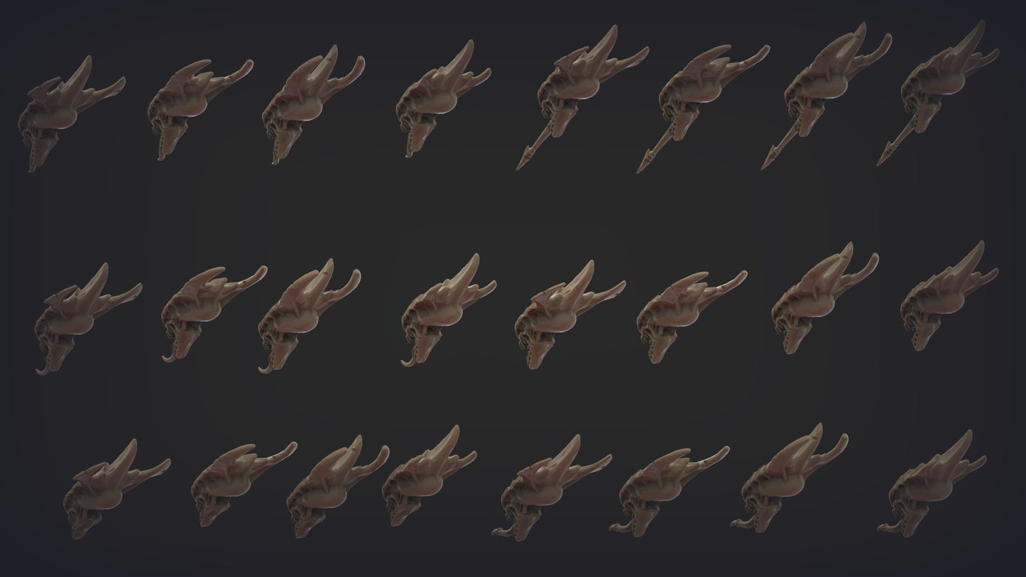 Unpainted Space Bug style 4 (Set of 3) image 7