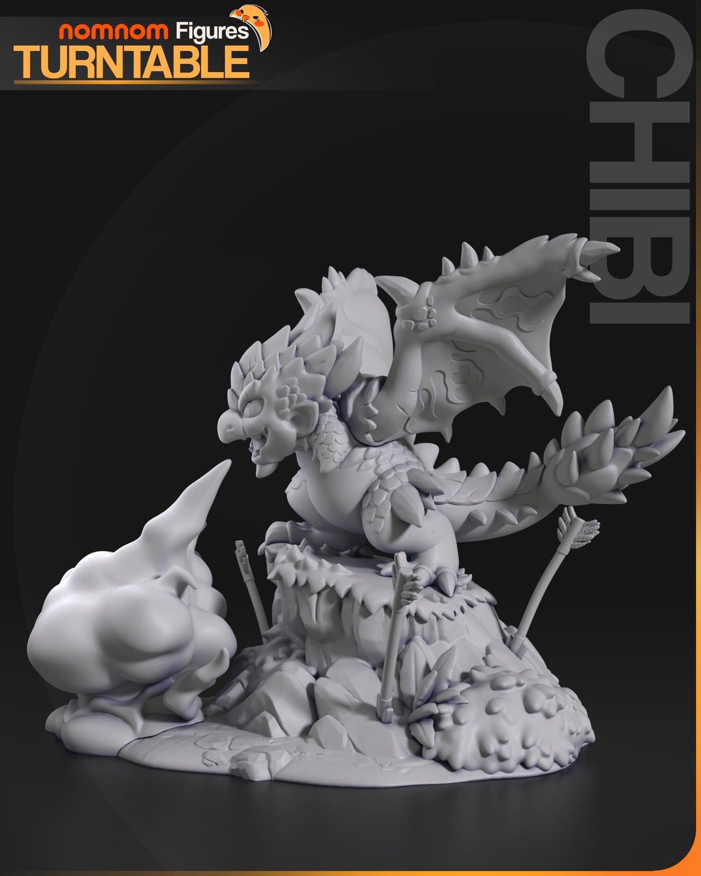 Unpainted Rathalos Chibi Nom Nom image 10