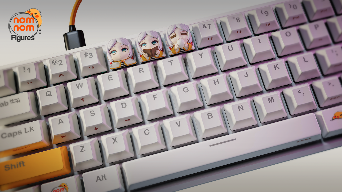 Unpainted Nom Nom Frieren Beyond Journey's End Key Caps image 1