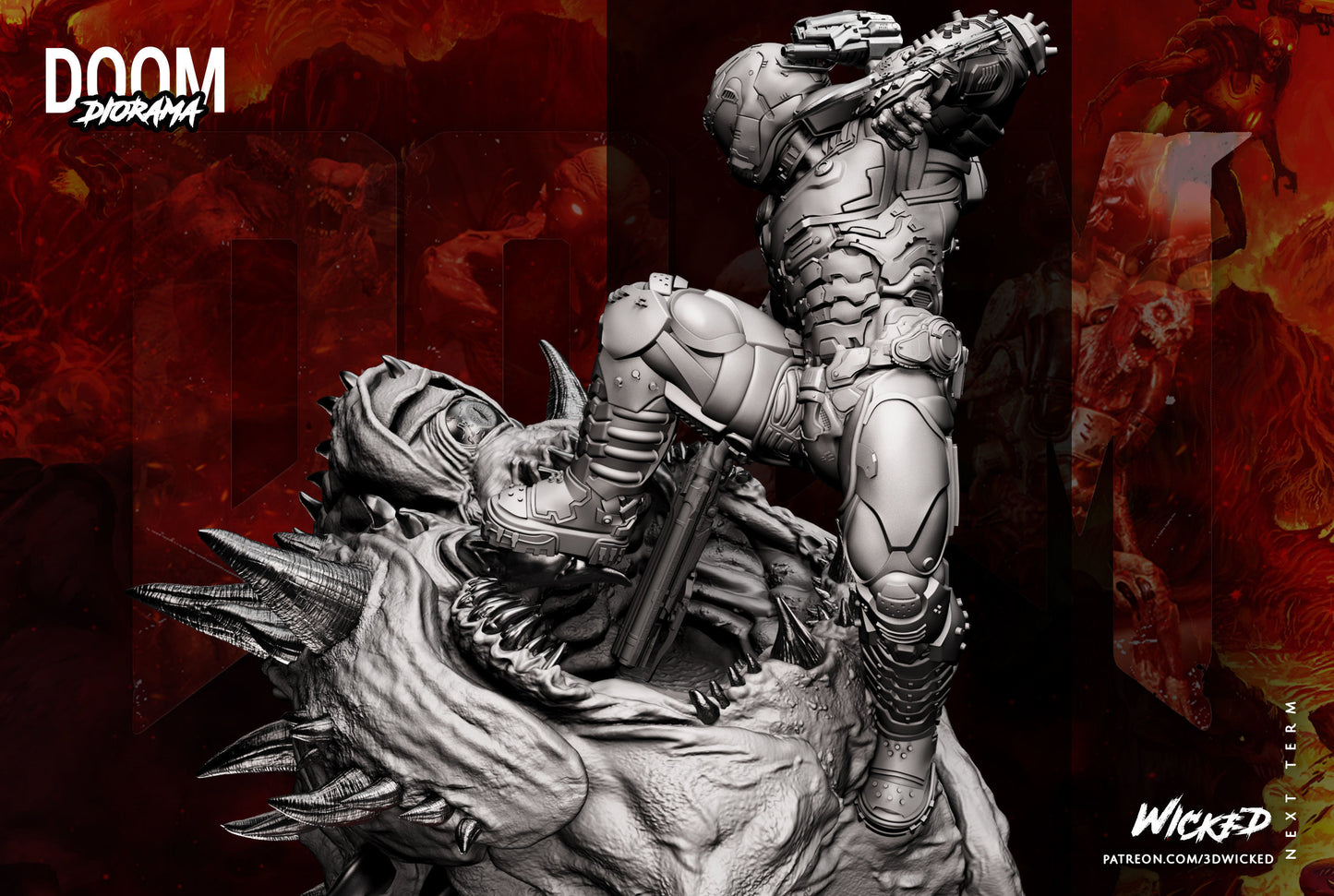 Unpainted Doom Guy Doom Eternal Dioramas image 1