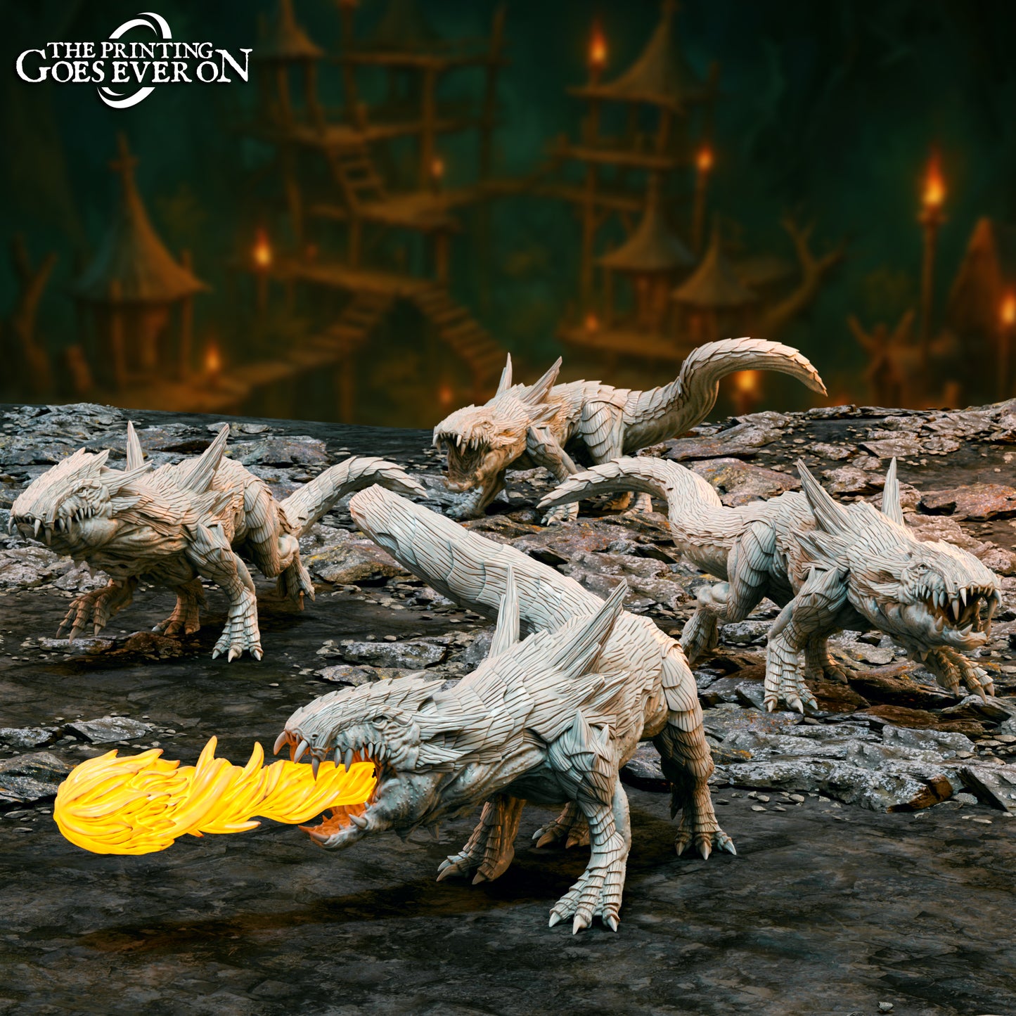 Unpainted Fire Drakes Pack of 4 image 0
