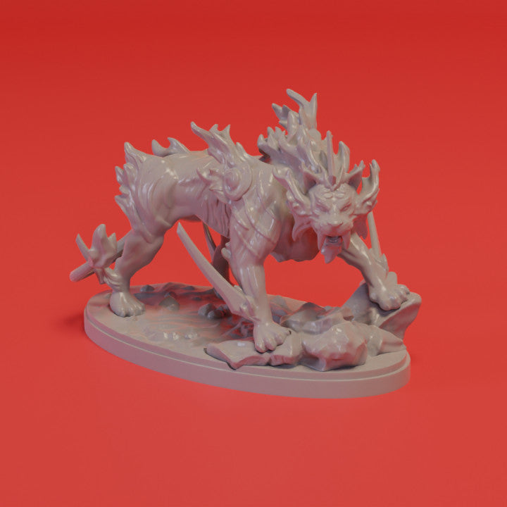 Unpainted Takeda Shingen and Byakko Figure Set image 1