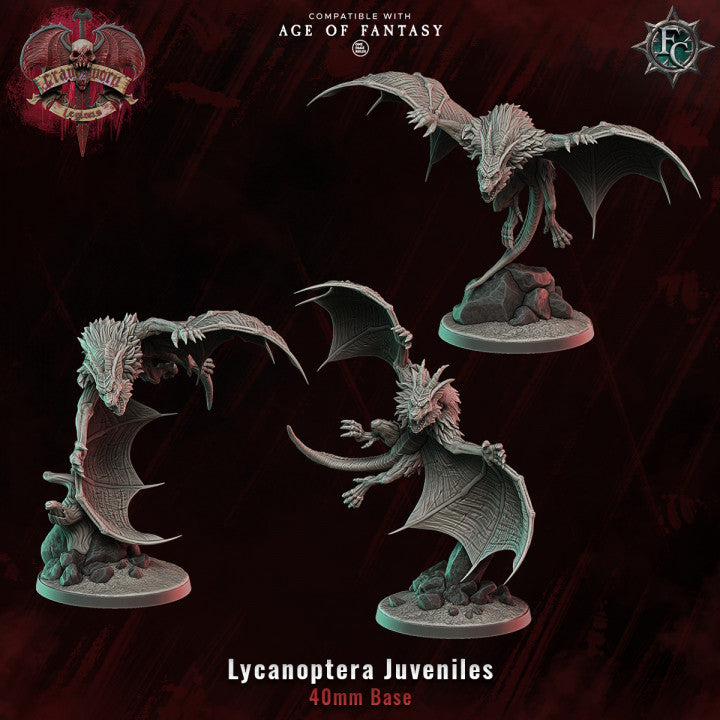 Unpainted Lycanoptera Juveniles - High-Detail 3D Printable Miniature Set image 1