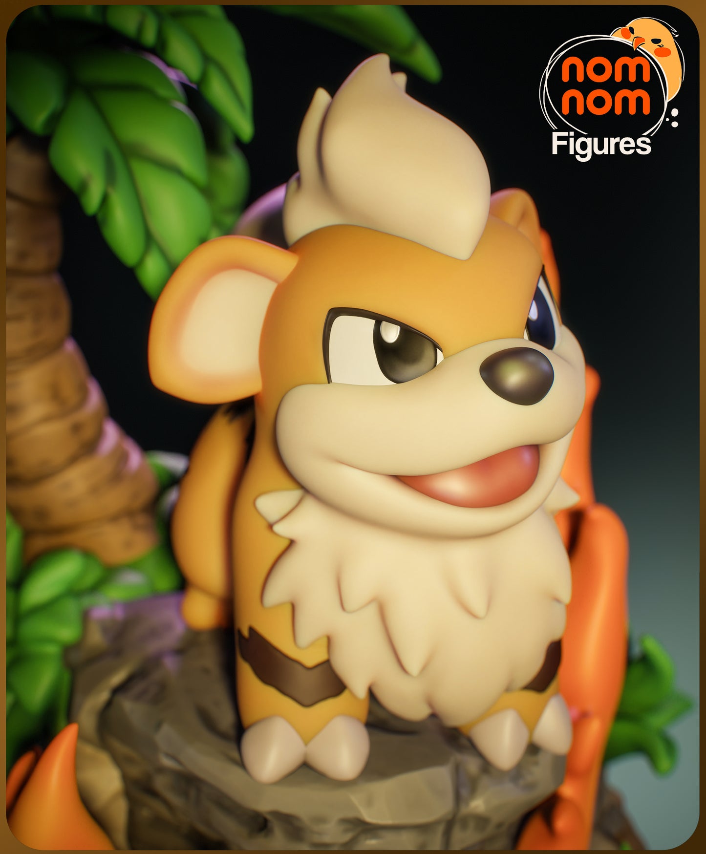 Unpainted Nom Nom Chibi Growlithe Pokemon image 7