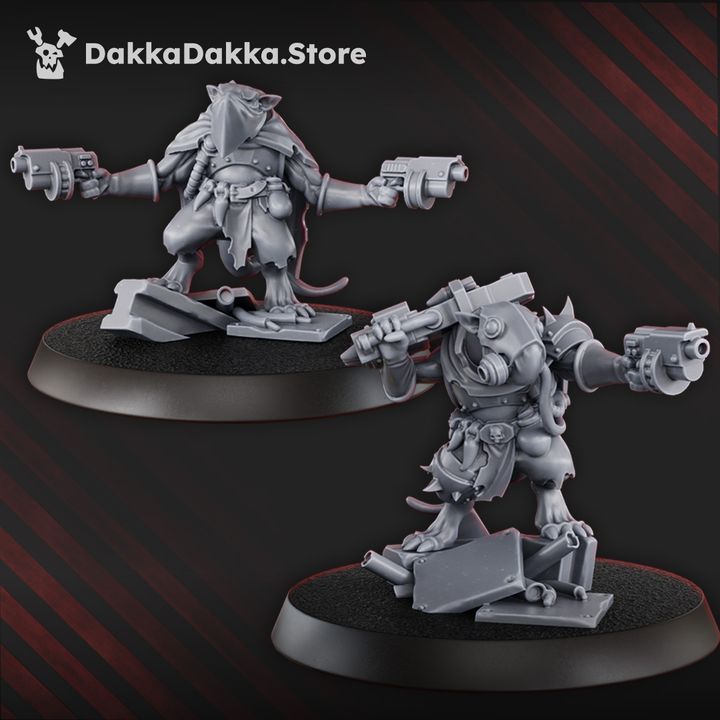 Unpainted Ancient Mine Rats set of 10 image 3