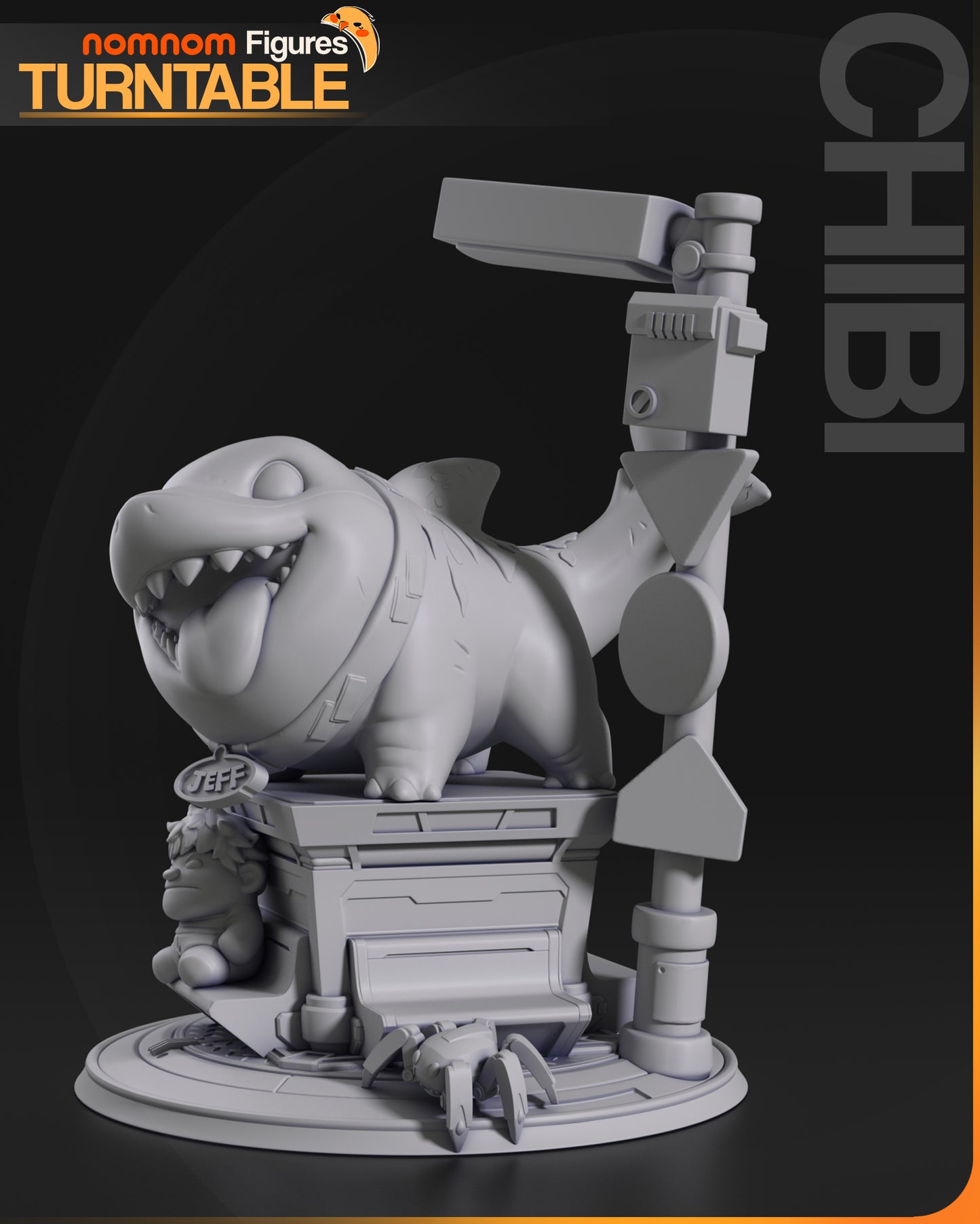 Unpainted Nom Nom Chibi Jeff Marvel Rivals image 3