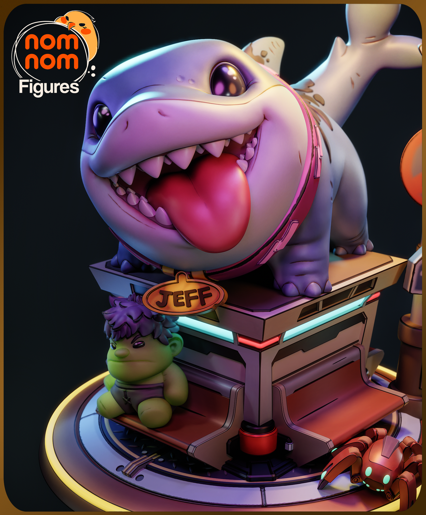 Unpainted Nom Nom Chibi Jeff Marvel Rivals image 8