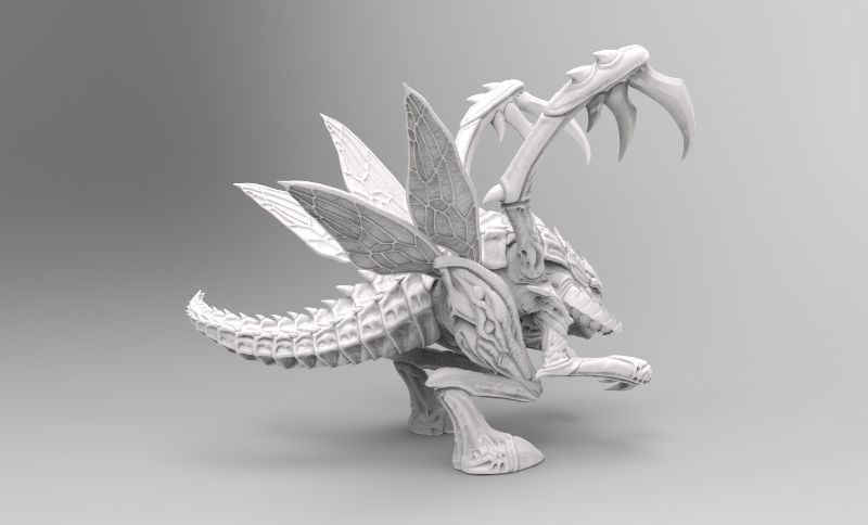 Unpainted StarCraft2 Zergling image 2
