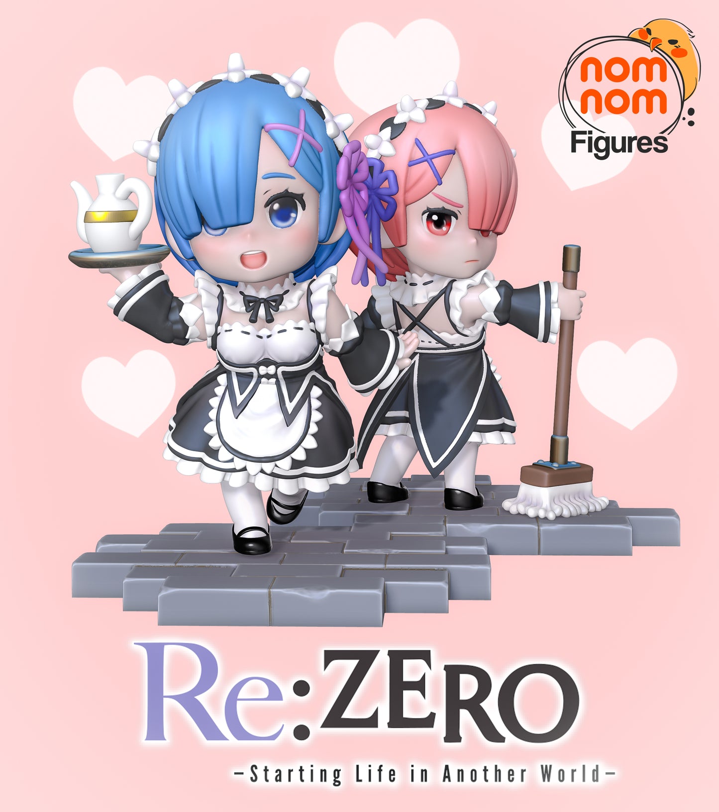 Unpainted Nom Nom Rem and Ram Re_Zero image 0