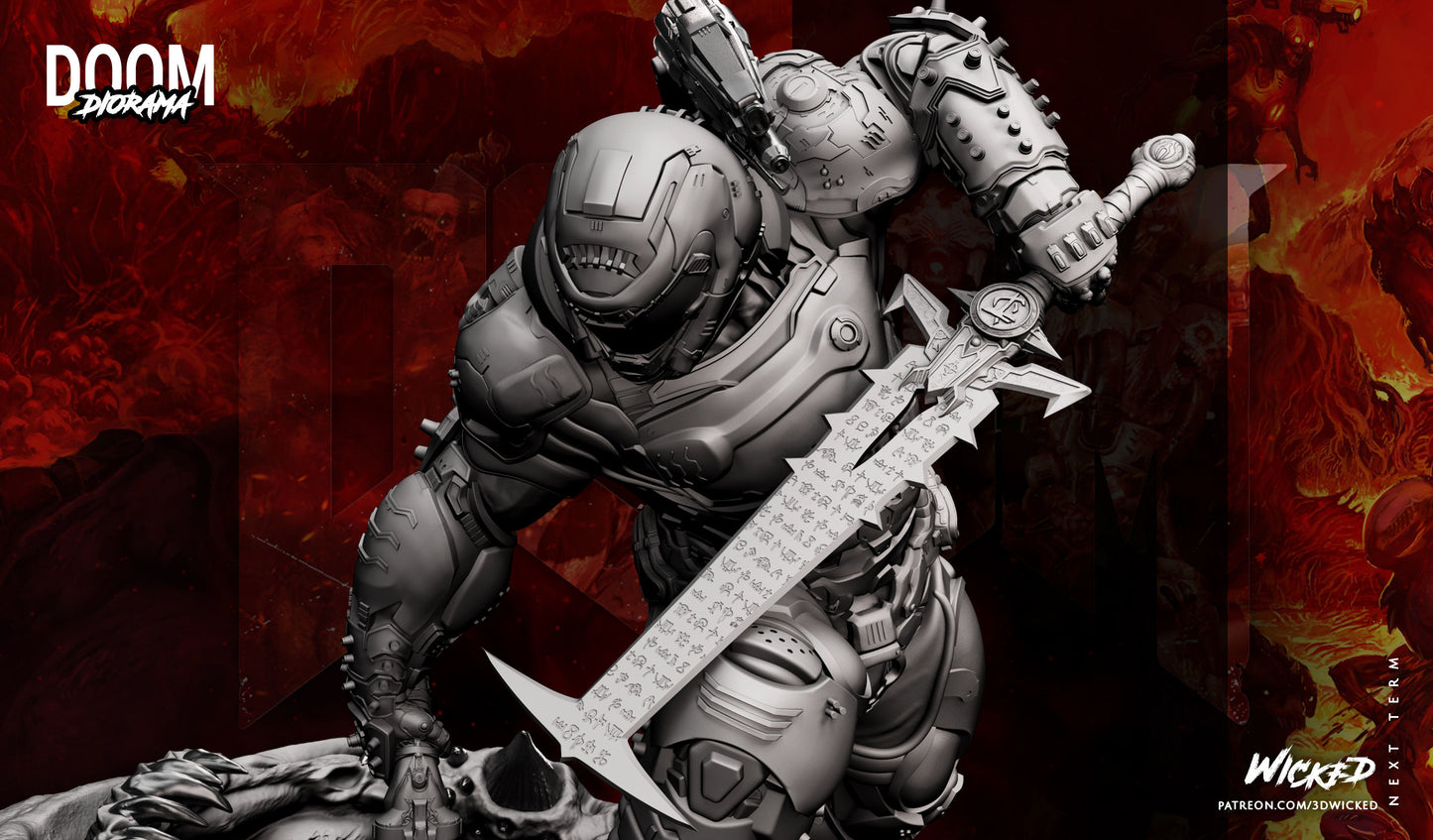 Unpainted Doom Guy Doom Eternal Dioramas image 0