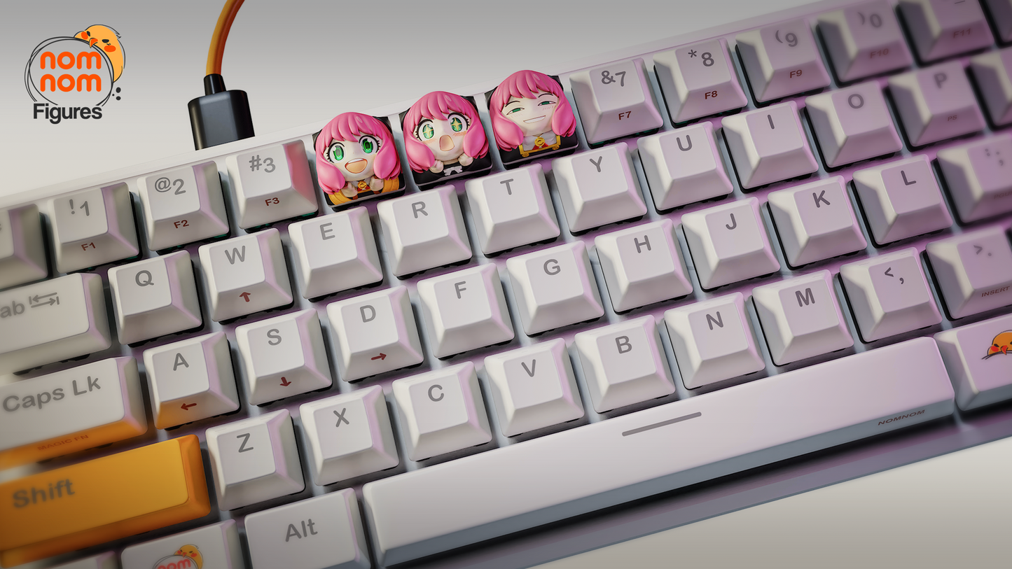 Unpainted Nom Nom Anya Spy Family Key Caps image 1