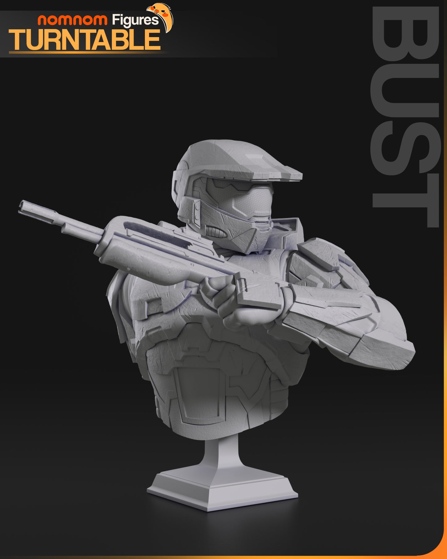 Unpainted Nom Nom Master Chief Halo 2 image 1