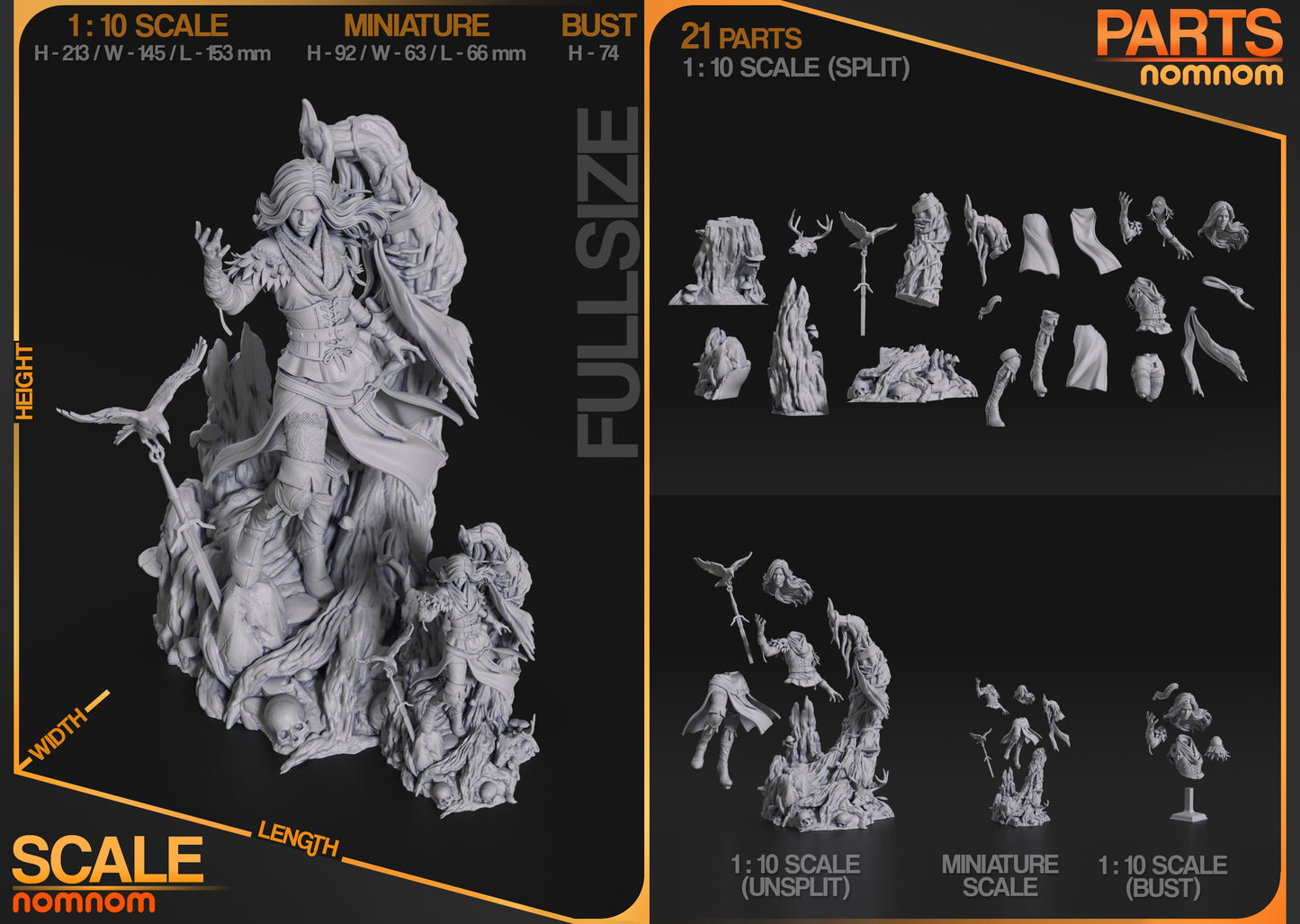 Unpainted Nom Nom Yennefer - Witcher image 2