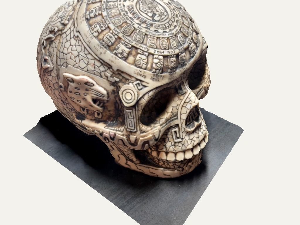 Unpainted Aztec skull image 7