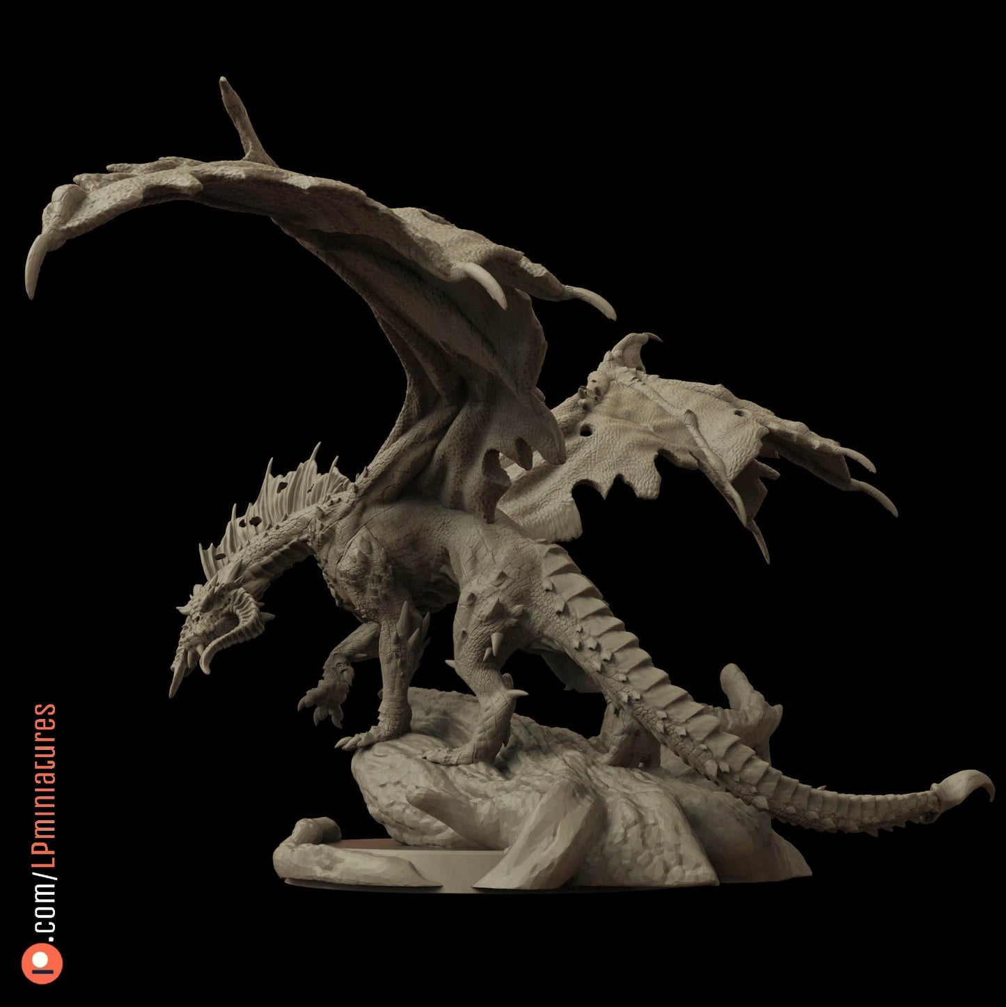 Unpainted BLACK DRAGON (FAN-MADE) BY LP MINIATURES (LPMINIATURES) image 2