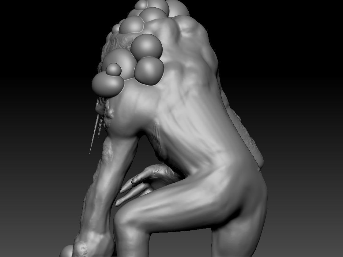 Unpainted mutant character enemy image 1