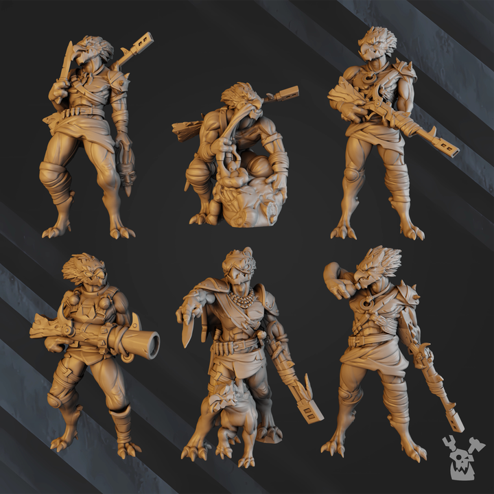 Unpainted-Anunnaki-Tribe-Hunters-Squad-1 image 1