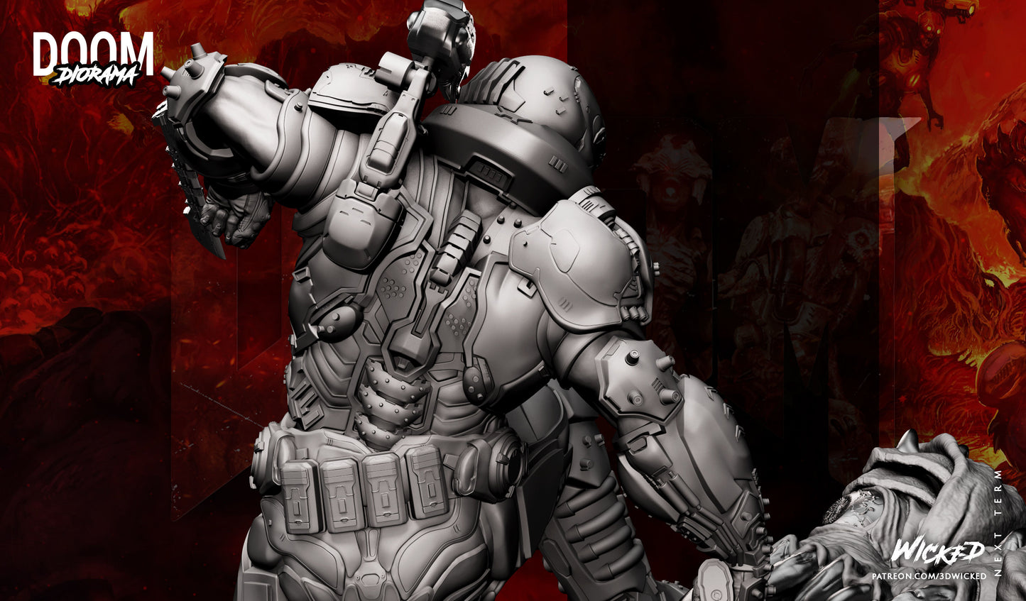 Unpainted Doom Guy Doom Eternal Dioramas image 7