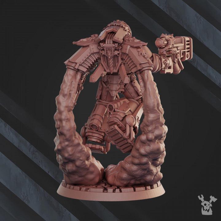 Unpainted Dragon Armor Jetpack Squad Warrior image 1