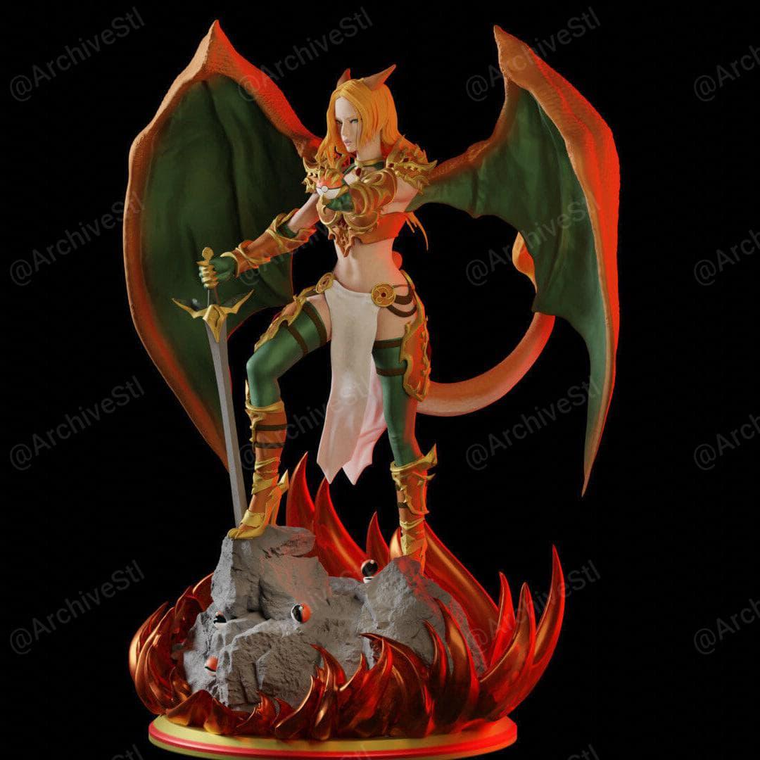 Unpainted-Human-Charizard-Diorama image 0