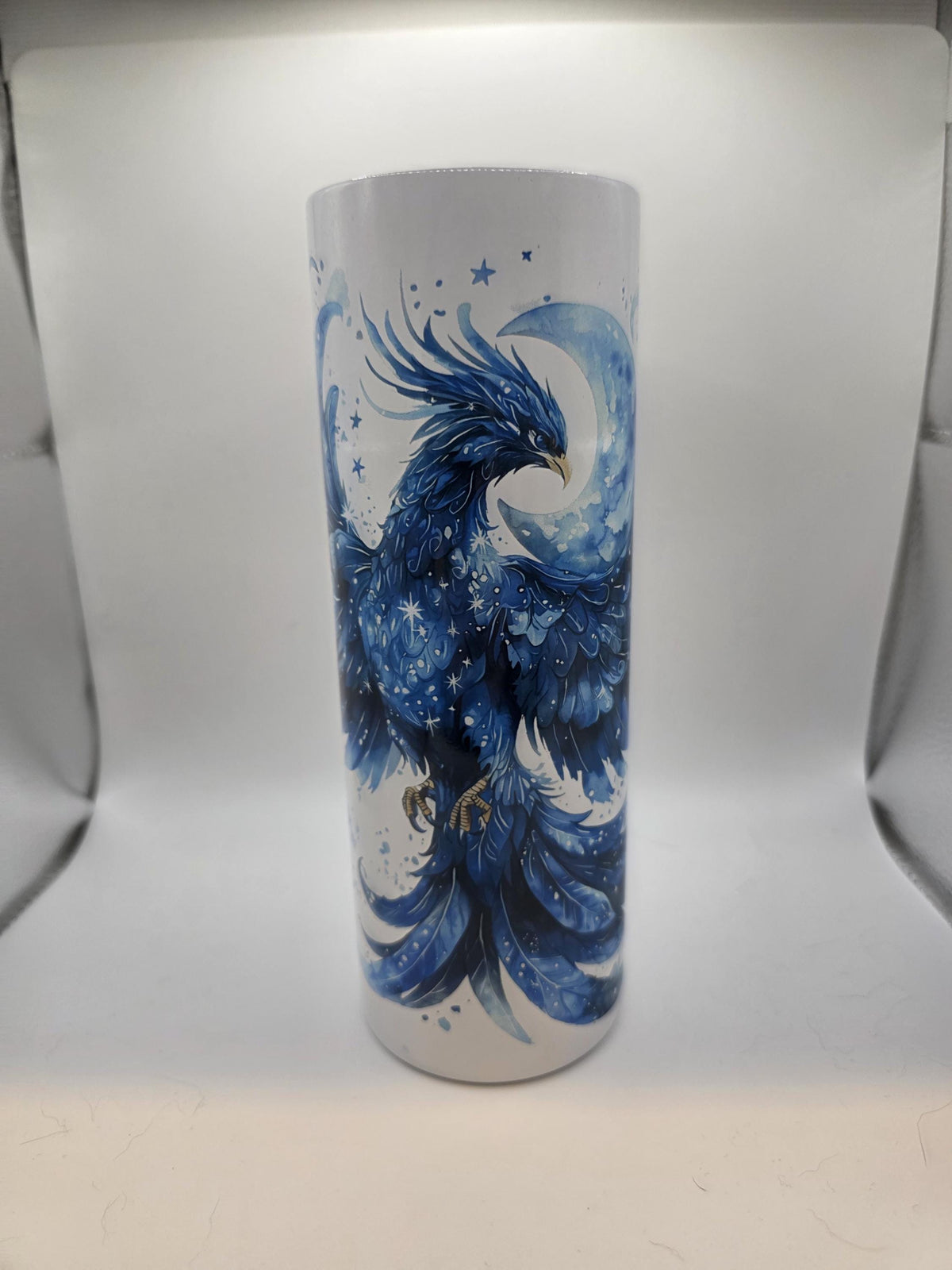 20 Ounce Tumbler with lid and straw and box Blue Phoenix