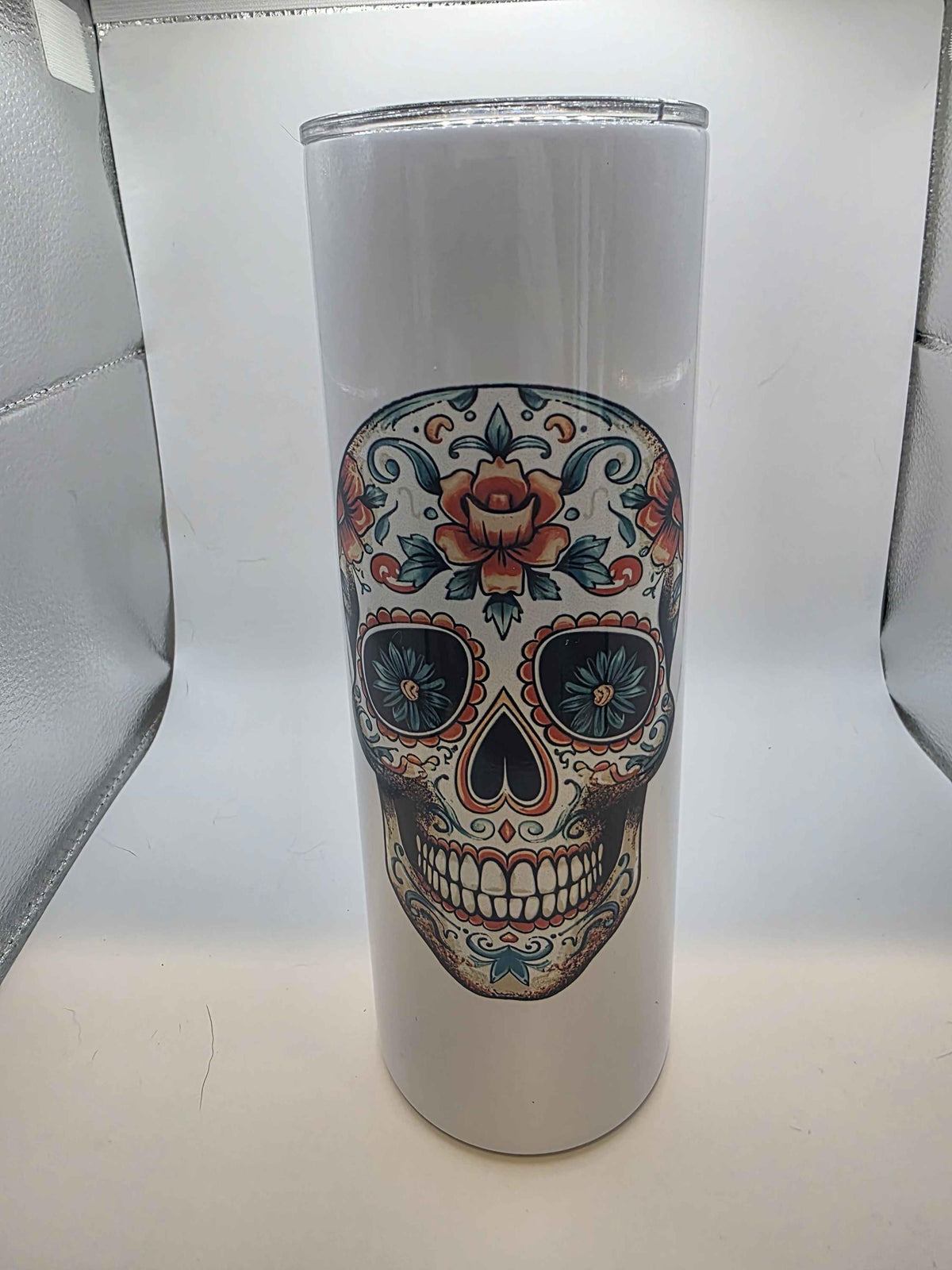 20 Ounce Tumbler Sugar Skull 1