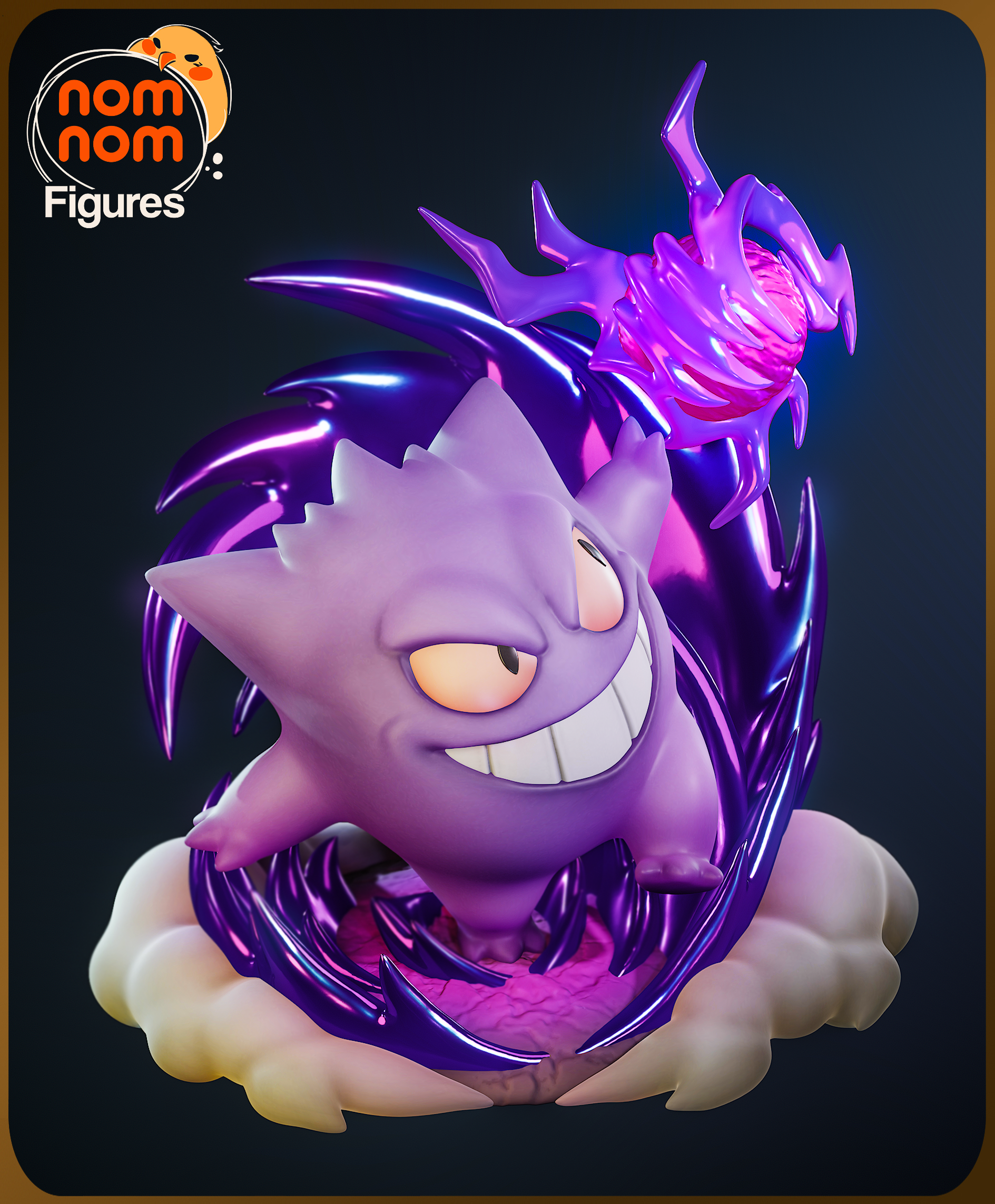 Unpainted Nom Nom Chibi Gengar Pokemon image 6