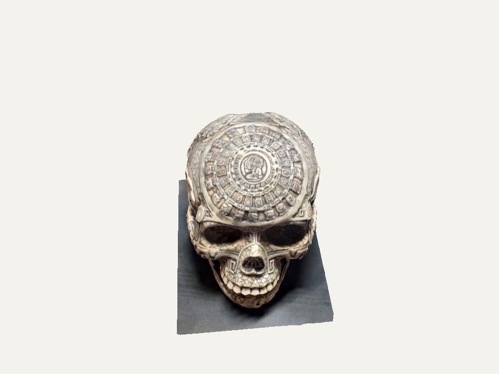 Unpainted Aztec skull image 5