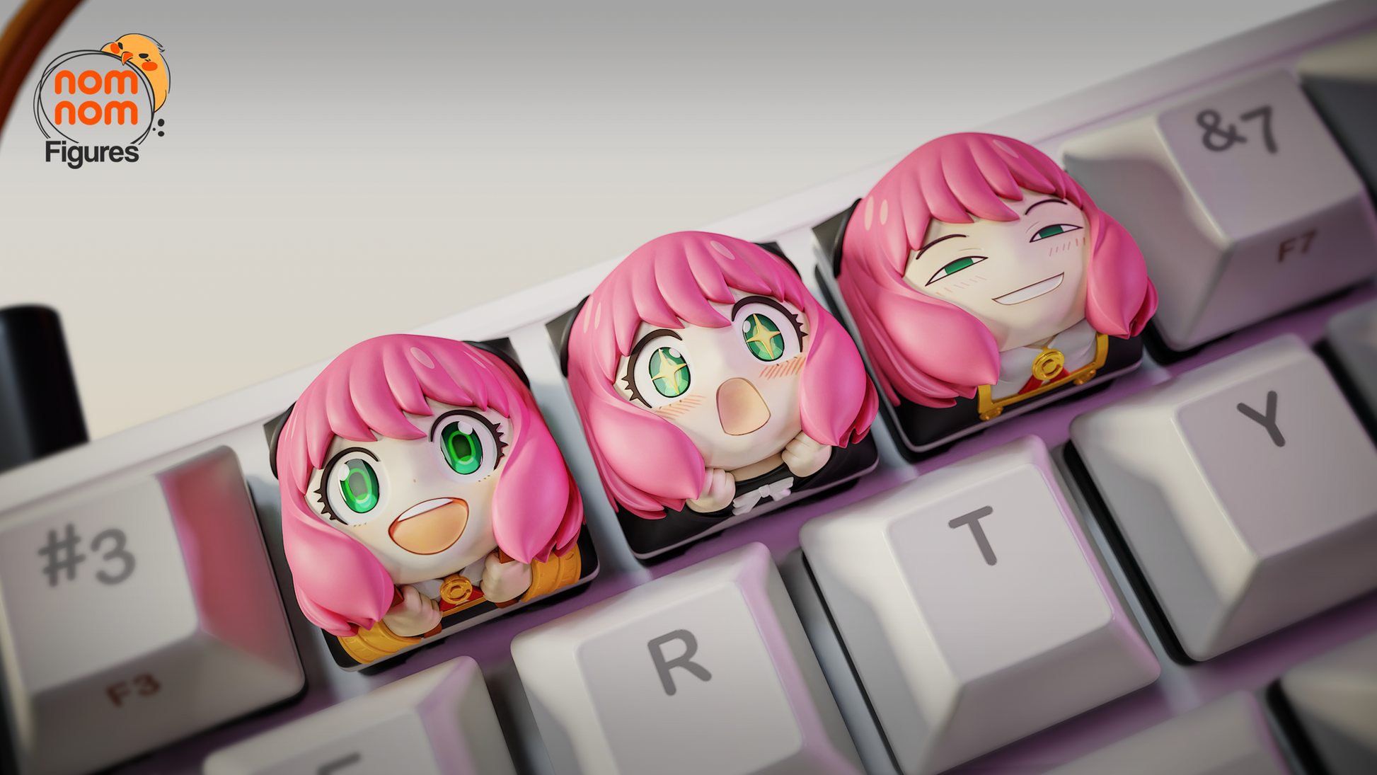 Unpainted Nom Nom Anya Spy Family Key Caps image 2