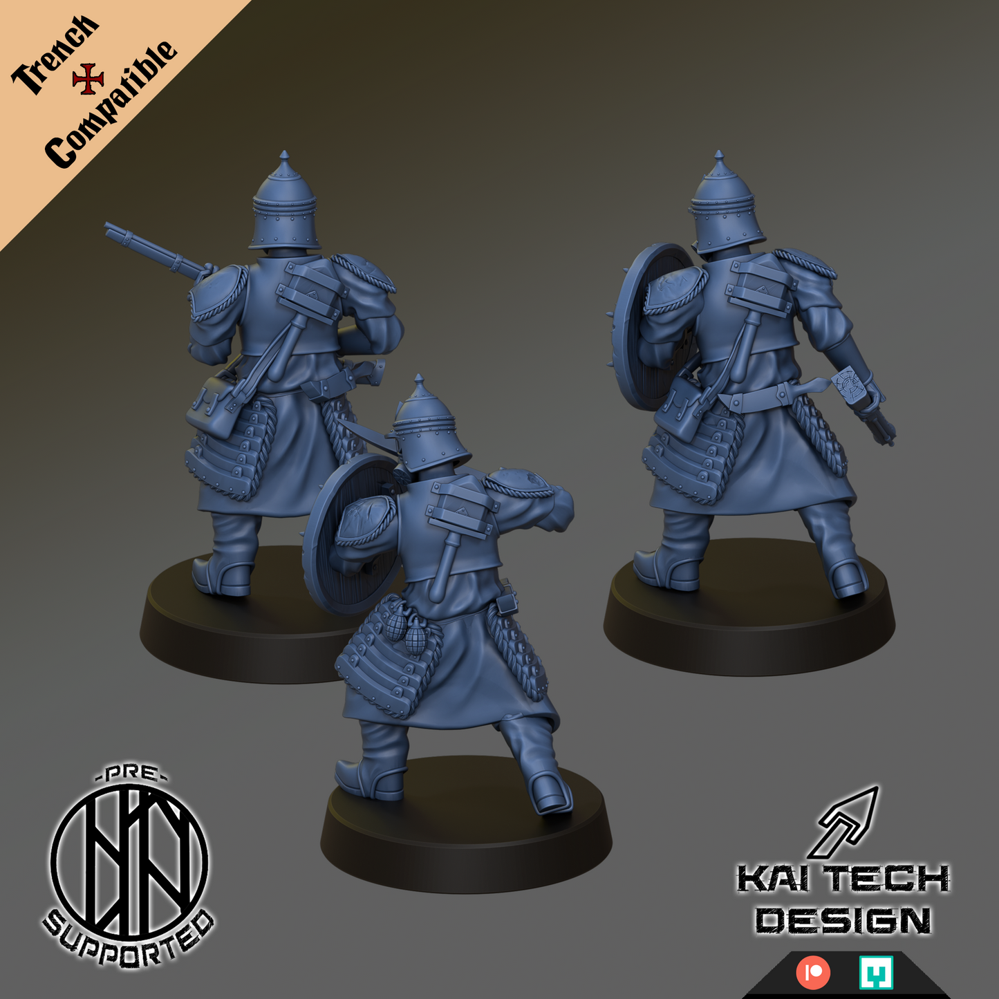 Unpainted Sultanate Sappers Set of 6 image 1