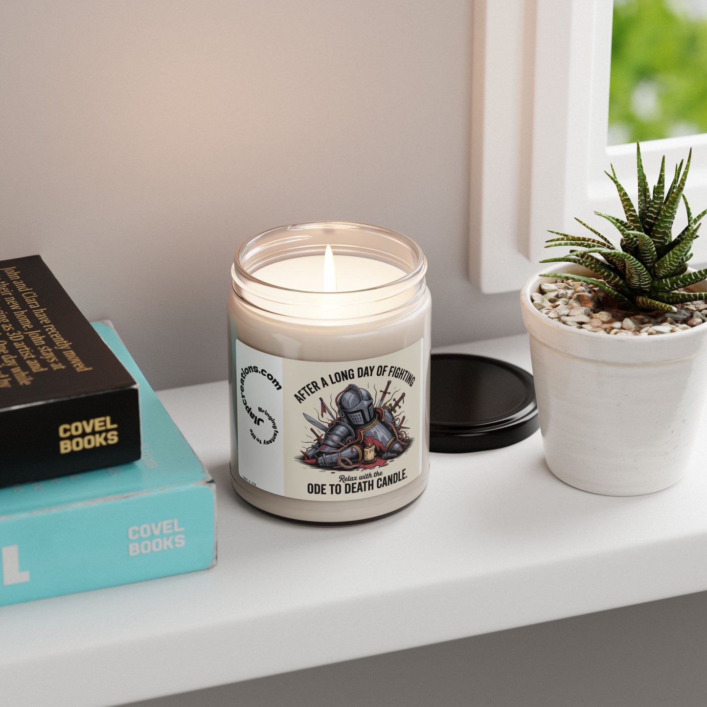 Scented Soy Candle: Ode to Death, Medieval-Themed Relaxation, Candle for Friends, Gift for Gamers, Cozy Evening Decor