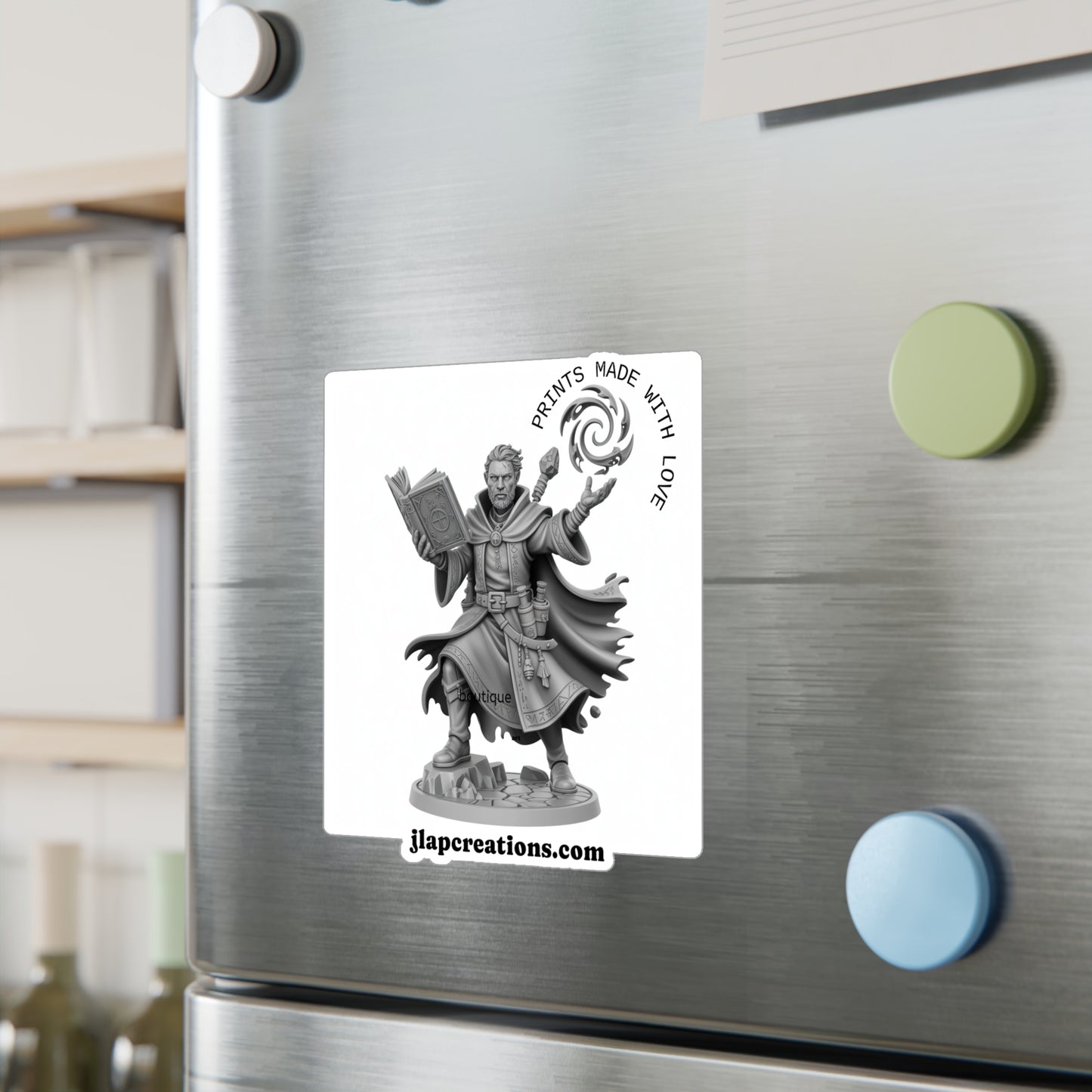 Magical Wizard Kiss-Cut Vinyl Decals for Home Decor, Car Stickers, Gift Ideas, Fantasy Art, Wall Art, Unique Decor