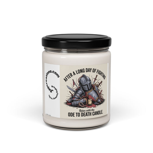 Scented Soy Candle: Ode to Death, Medieval-Themed Relaxation, Candle for Friends, Gift for Gamers, Cozy Evening Decor