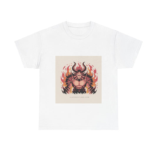 Men's Graphic Tee with Bold Flame Design, Casual T-Shirt, Unisex Heavy Cotton Tee, Unique Art Apparel, Great for Festivals, Gifts for Him