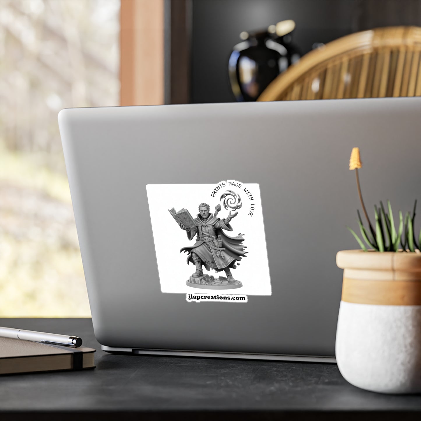 Magical Wizard Kiss-Cut Vinyl Decals for Home Decor, Car Stickers, Gift Ideas, Fantasy Art, Wall Art, Unique Decor