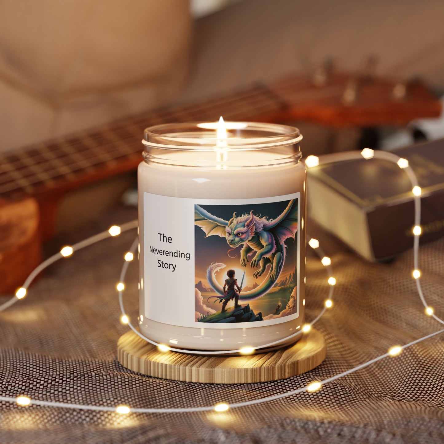 Scented Soy Candle: The Neverending Story, Fantasy Decor, Gift for Readers, Dragon-Themed Candle, Cozy Home Fragrance