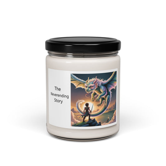 Scented Soy Candle: The Neverending Story, Fantasy Decor, Gift for Readers, Dragon-Themed Candle, Cozy Home Fragrance