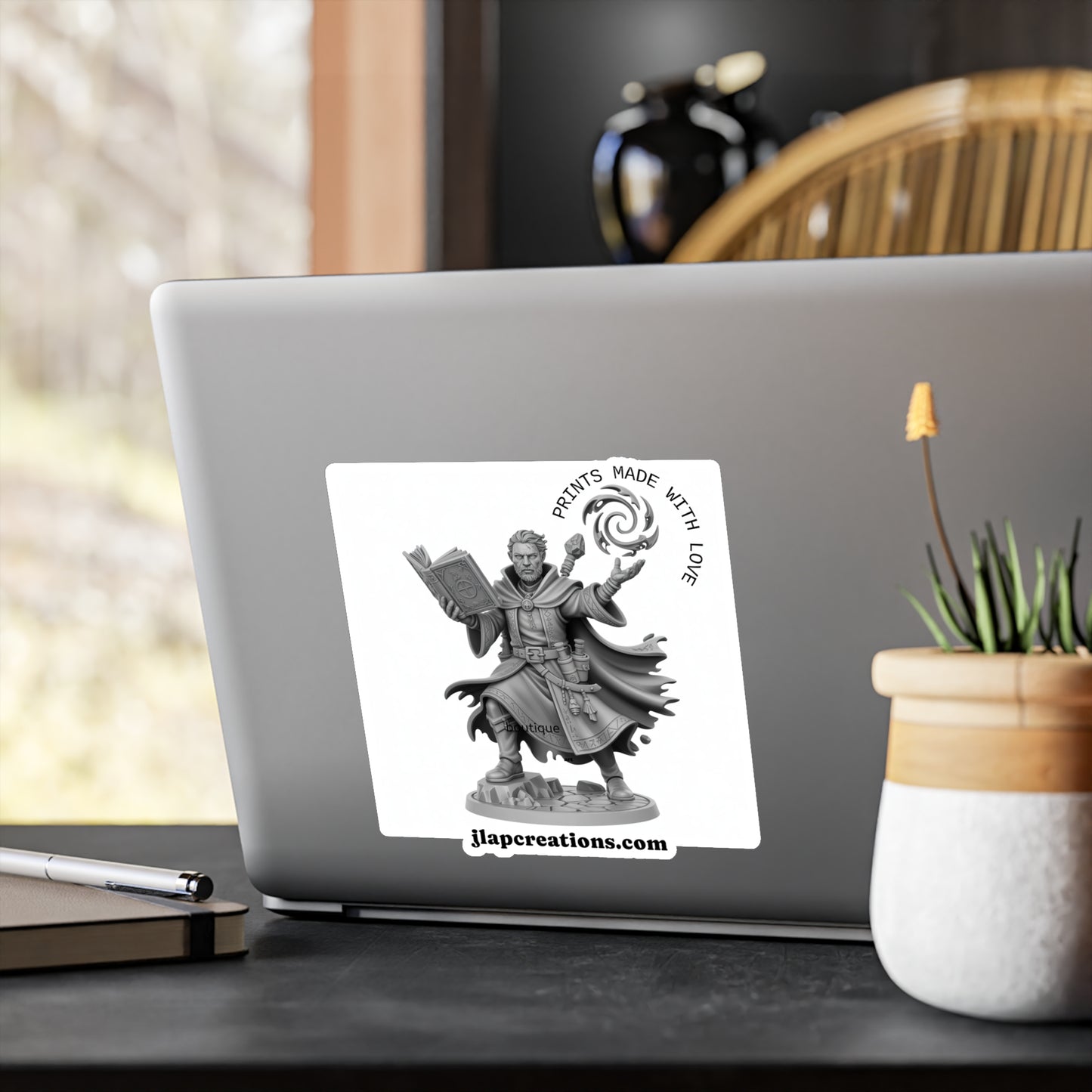 Magical Wizard Kiss-Cut Vinyl Decals for Home Decor, Car Stickers, Gift Ideas, Fantasy Art, Wall Art, Unique Decor