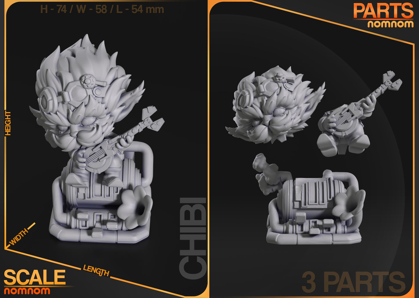 Unpainted Nom Nom Chibi Heimeredinger Arcane image 4