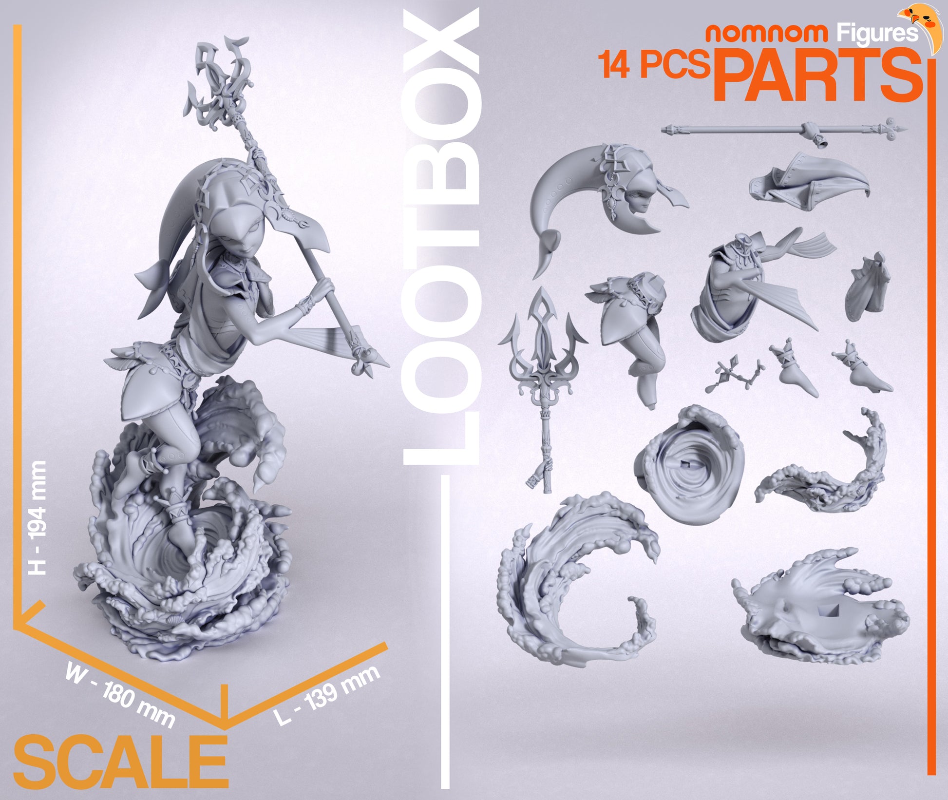 Unpainted Nom Nom Mipha Breath of the Wild image 3